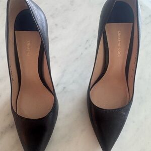 Stuart Weitzman Black Pointed Toe Heels